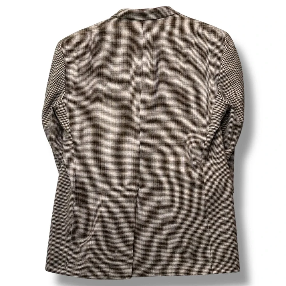 Vintage Lauren Ralph‎ Lauren Men 44 Wool Houndstooth Sport Coat Blazer Academia